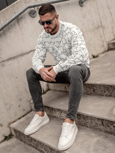 Men's Printed Sweatshirt White Bolf 8B1111A