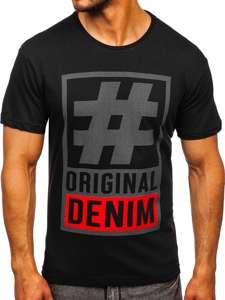 Men's Printed T-shirt Black Bolf 008