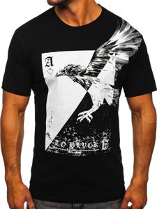 Men's Printed T-shirt Black Bolf 142171