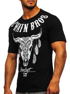 Men's Printed T-shirt Black Bolf 142174