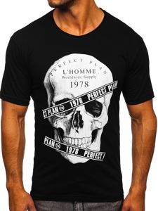 Men's Printed T-shirt Black Bolf 142176