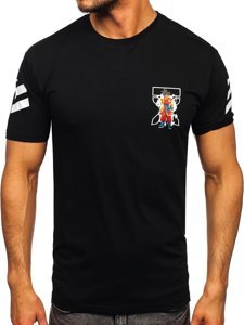 Men's Printed T-shirt Black Bolf 14404