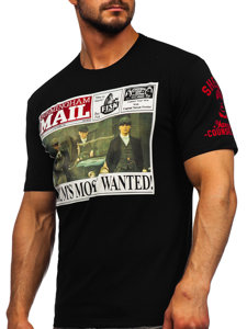 Men's Printed T-shirt Black Bolf 2826