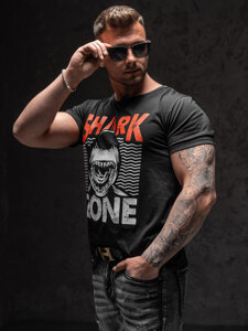 Men's Printed T-shirt Black Bolf KS2652