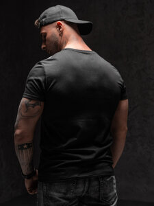 Men's Printed T-shirt Black Bolf Y70006