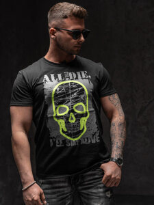 Men's Printed T-shirt Black Bolf Y70007