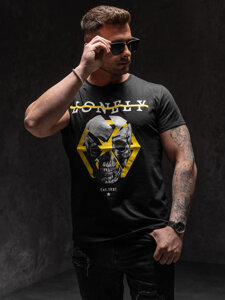 Men's Printed T-shirt Black Bolf Y70011