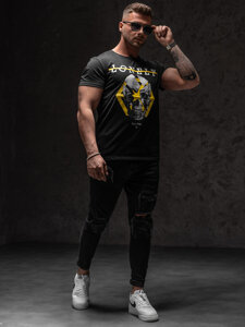 Men's Printed T-shirt Black Bolf Y70011