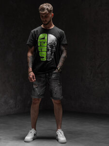 Men's Printed T-shirt Black Bolf Y70012