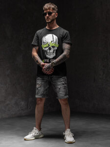 Men's Printed T-shirt Black Bolf Y70012