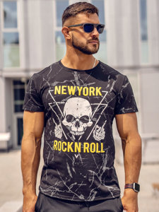 Men's Printed T-shirt Black Bolf Y70030A