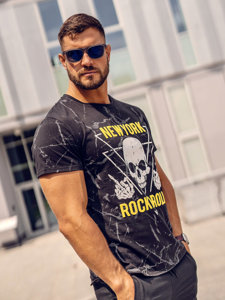 Men's Printed T-shirt Black Bolf Y70030A