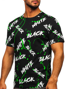 Men's Printed T-shirt Black-Green Bolf 14939