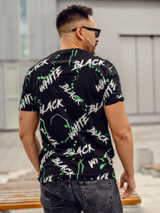 Men's Printed T-shirt Black-Green Bolf 14939A