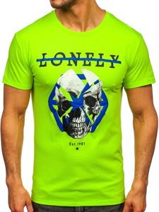 Men's Printed T-shirt Green-Neon Bolf Y70011