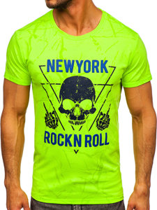 Men's Printed T-shirt Green-Neon Bolf Y70030