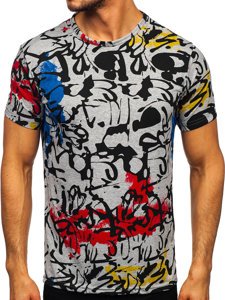 Men's Printed T-shirt Grey Bolf 14901