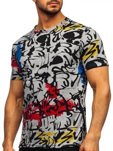 Men's Printed T-shirt Grey Bolf 14901