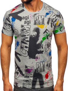 Men's Printed T-shirt Grey Bolf 8T967