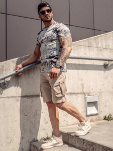 Men's Printed T-shirt Grey Bolf 8T967