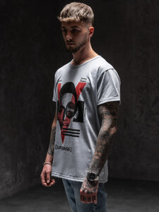 Men's Printed T-shirt Grey Bolf KS2552