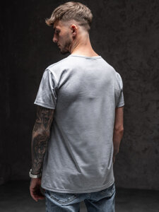 Men's Printed T-shirt Grey Bolf KS2552