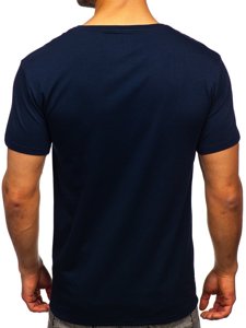 Men's Printed T-shirt Navy Blue Bolf Y70012