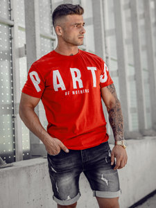 Men's Printed T-shirt Red Bolf 1180A