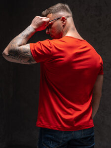 Men's Printed T-shirt Red Bolf KS2098