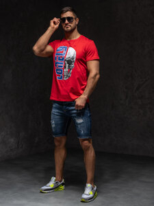 Men's Printed T-shirt Red Bolf Y70012