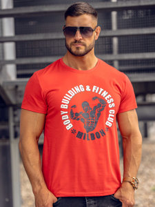 Men's Printed T-shirt Red Bolf Y70015A