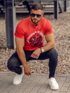 Men's Printed T-shirt Red Bolf Y70015A