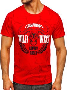 Men's Printed T-shirt Red Bolf Y70026