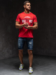 Men's Printed T-shirt Red Bolf Y70026