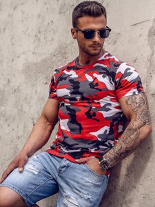 Men's Printed T-shirt Red moro Bolf 8T233A