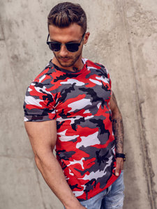 Men's Printed T-shirt Red moro Bolf 8T233A