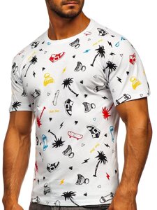 Men's Printed T-shirt White Bolf 1150