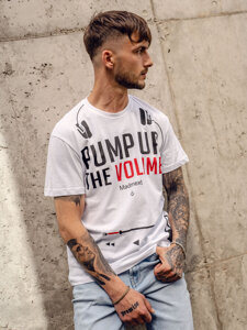 Men's Printed T-shirt White Bolf 1171