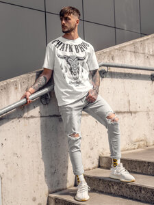 Men's Printed T-shirt White Bolf 142174