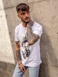 Men's Printed T-shirt White Bolf 142175