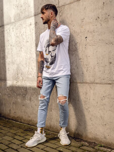 Men's Printed T-shirt White Bolf 142175