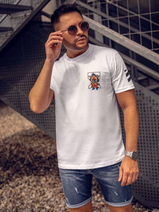 Men's Printed T-shirt White Bolf 14404A