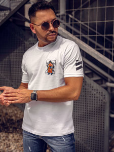 Men's Printed T-shirt White Bolf 14404A