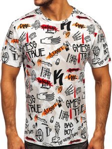 Men's Printed T-shirt White Bolf 14908