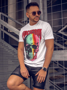 Men's Printed T-shirt White Bolf 2352