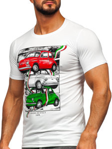 Men's Printed T-shirt White Bolf HM918