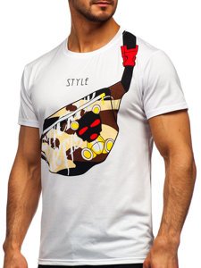 Men's Printed T-shirt White Bolf KS2371