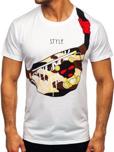 Men's Printed T-shirt White Bolf KS2371