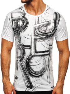 Men's Printed T-shirt White Bolf KS2525T