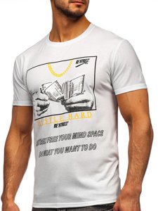 Men's Printed T-shirt White Bolf KS2538